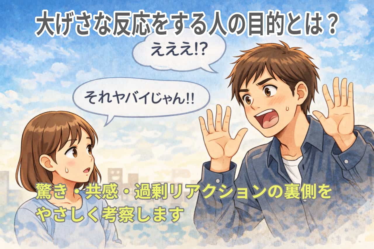 大げさな反応をする人の目的とは？驚き・共感・過剰リアクションの裏側をやさしく考察します